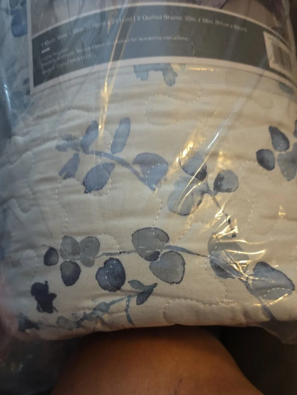 Madison Park Essentials Full/Queen Quilt Set - Blue Floral